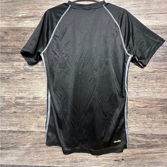 adidas Black and Gray Short Sleeve Athletic Tee - Picture 2 of 4
